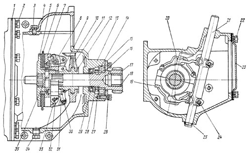 Муфта сцепления ПД в разрезе