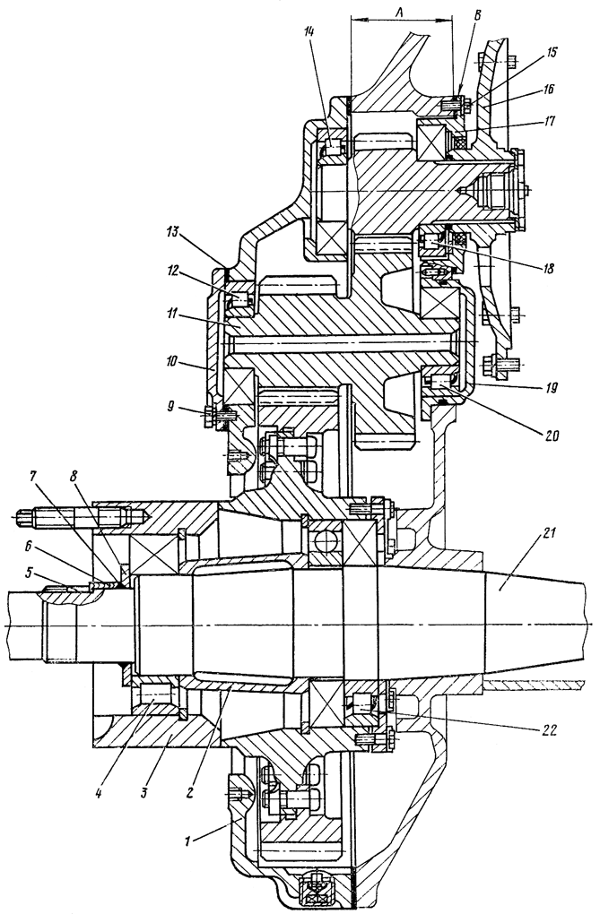 Бортовой редуктор трактора Т-170.00 Бортовой редуктор трактора Т-170.00