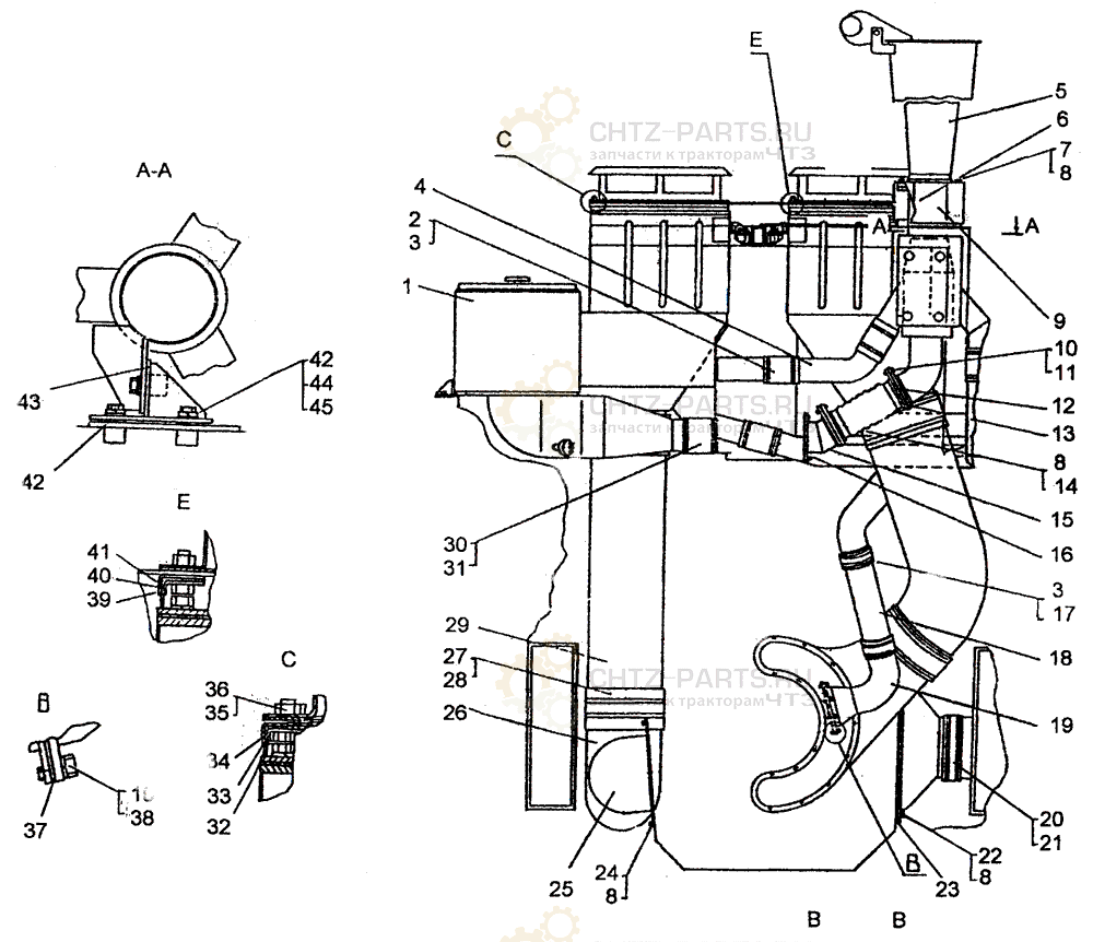 Система воздухопитания и выпуска ДЭТ-320 Система воздухопитания и выпуска ДЭТ-320
